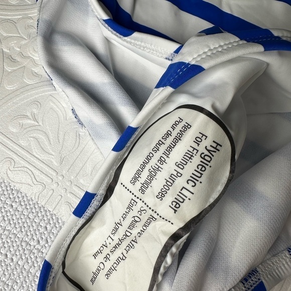 LAUREN Ralph Lauren Port Stripe Lace Side Tank One-Piece Coastalcore Beachy 6 - Picture 12 of 14